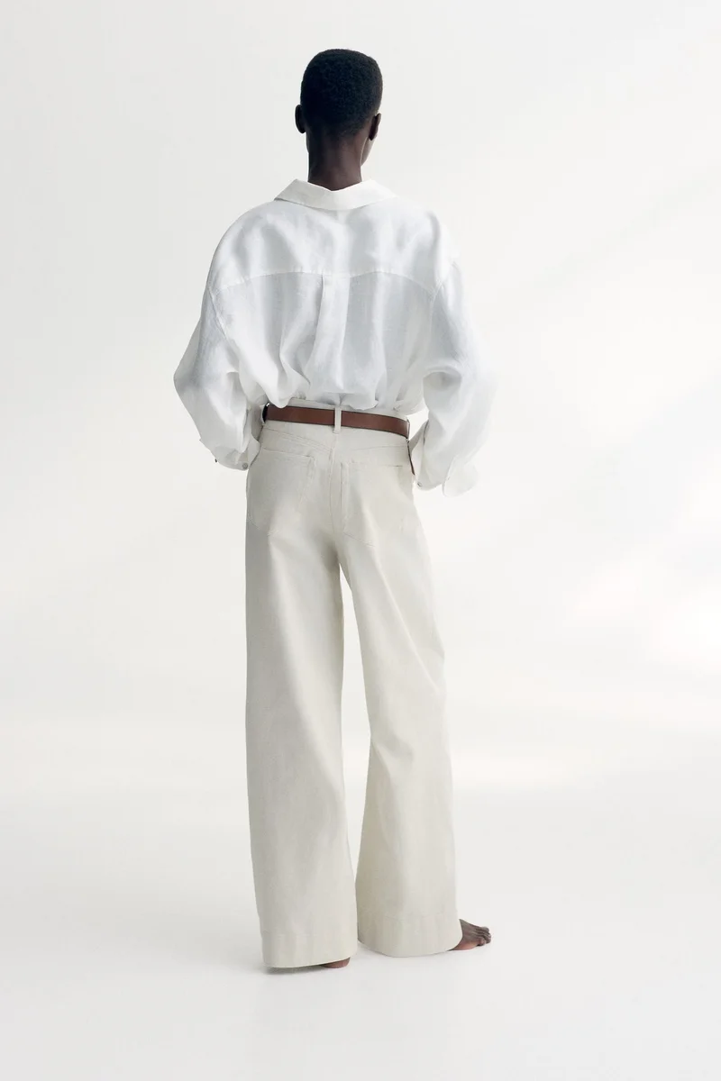 H&M Belted twill trousers