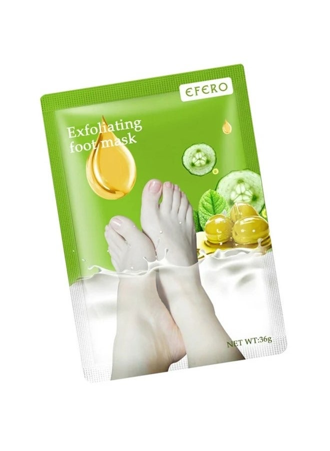 efero Foot Peeling and Exfoliating Mask, Dead Skin Removing Sock - Olive - Image 2