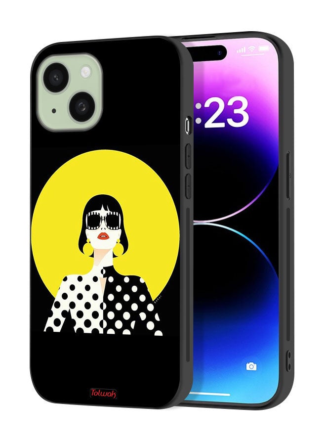 Tolwak Apple iPhone 15 Plus Protective Case Cover Stylish Girl Art - Image 1