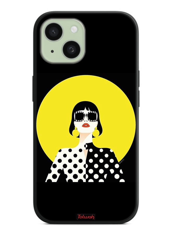 Tolwak Apple iPhone 15 Plus Protective Case Cover Stylish Girl Art - Image 2