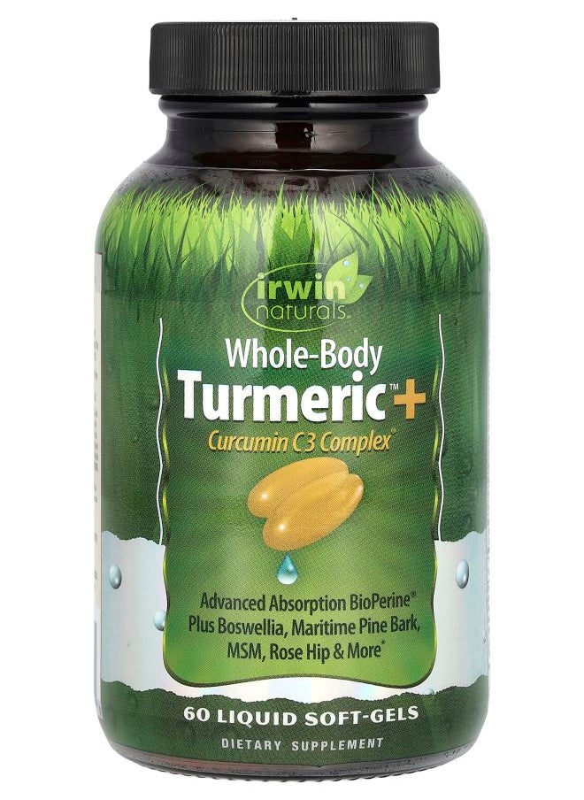 Irwin Naturals Whole-Body Turmeric + Curcumin C3 Complex 60 Liquid Soft-Gels 