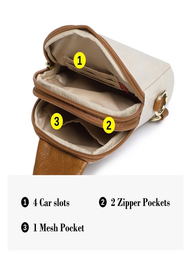 Haytijoe Small Crossbody Sling Bag for Women Travel Purses Anti Theft Cross Body Bag for Woman Fanny Packs（Apricot Brown Anti Theft） - Image 5