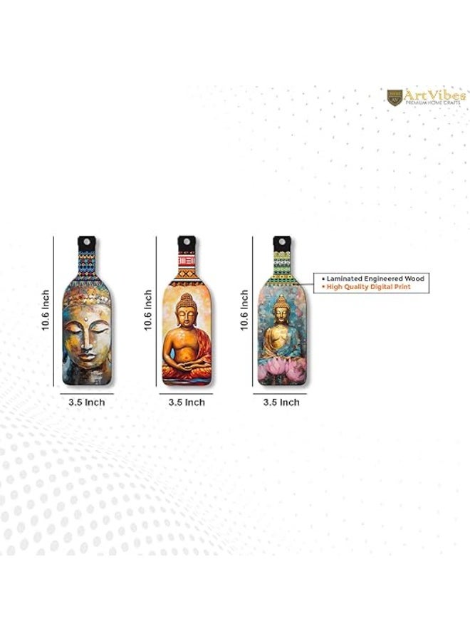 آرتفيب لوحة جدارية خشبية من Artvibes تُصوّر غوتاما بوذا في وضعية التأمل، مثالية لتزيين المنزل | تصميم جداري | ملصق جداري | منظر طبيعي أنيق | لوحات فنية | حرفة يدوية تناسب الجميع | هدية للأزواج | صناعة يدوية (WH_9507N) - Image 3