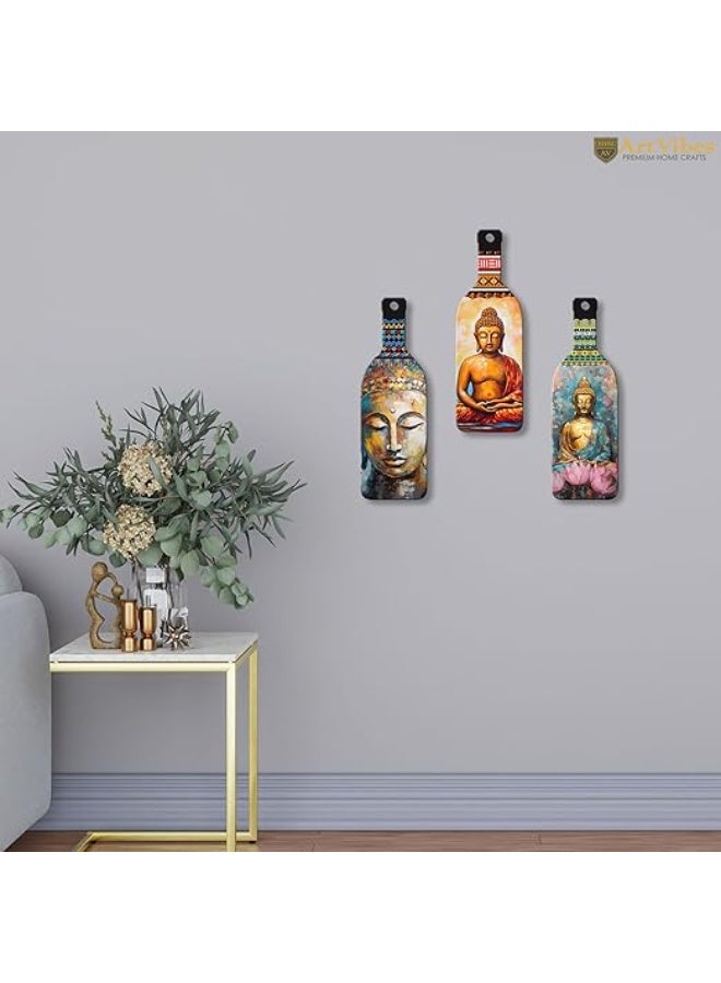 آرتفيب لوحة جدارية خشبية من Artvibes تُصوّر غوتاما بوذا في وضعية التأمل، مثالية لتزيين المنزل | تصميم جداري | ملصق جداري | منظر طبيعي أنيق | لوحات فنية | حرفة يدوية تناسب الجميع | هدية للأزواج | صناعة يدوية (WH_9507N) - Image 4