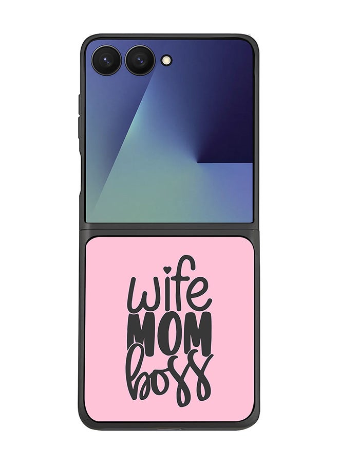 Stylizedd For Samsung Galaxy Z Flip7 Case,Slim fit Camera Protection, Shockproof Thin Phone cover  - Wife Mom Boss