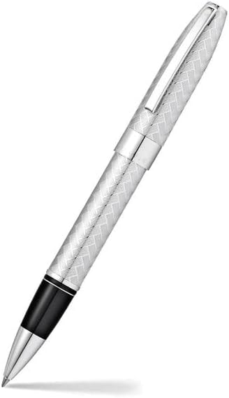 SHEAFFER قلم رولربول شيفر 9062 ليجاسي بنمط محفور على شكل شيفرون بالكروم المصقول مع تفاصيل بالكروم المصقول - Image 1