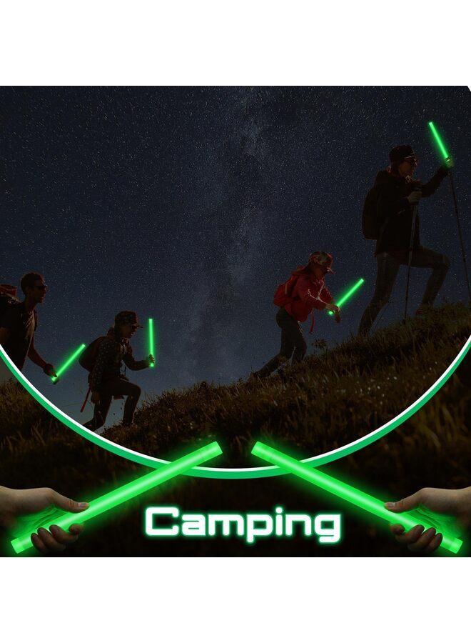 يُسلِّم 10 قطع من أعواد الإضاءة الكبيرة مقاس 14 بوصة، أعواد إضاءة عملاقة للطوارئ للتخييم، ملحقات، مجموعة البقاء على قيد الحياة (أخضر) - Image 5