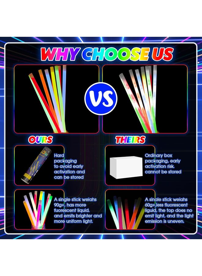 يُسلِّم 10 قطع من أعواد الإضاءة الكبيرة مقاس 14 بوصة، أعواد إضاءة عملاقة للطوارئ للتخييم، ملحقات، مجموعة البقاء على قيد الحياة (أخضر) - Image 4