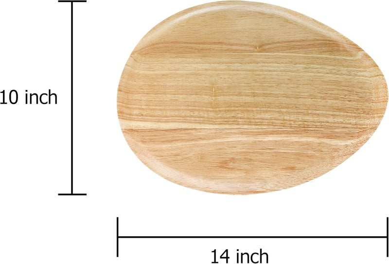 AeraVida OvalShaped Brown Rain Tree Wooden Serving Platter  Decorative Serving Platter  Wood Serving Tray or Platter  Wooden Serving Platter for Food - Image 4