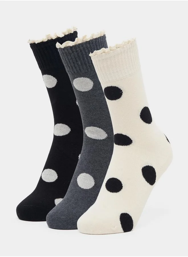 Styli Pack of 3 - Polka Dot Crew Socks