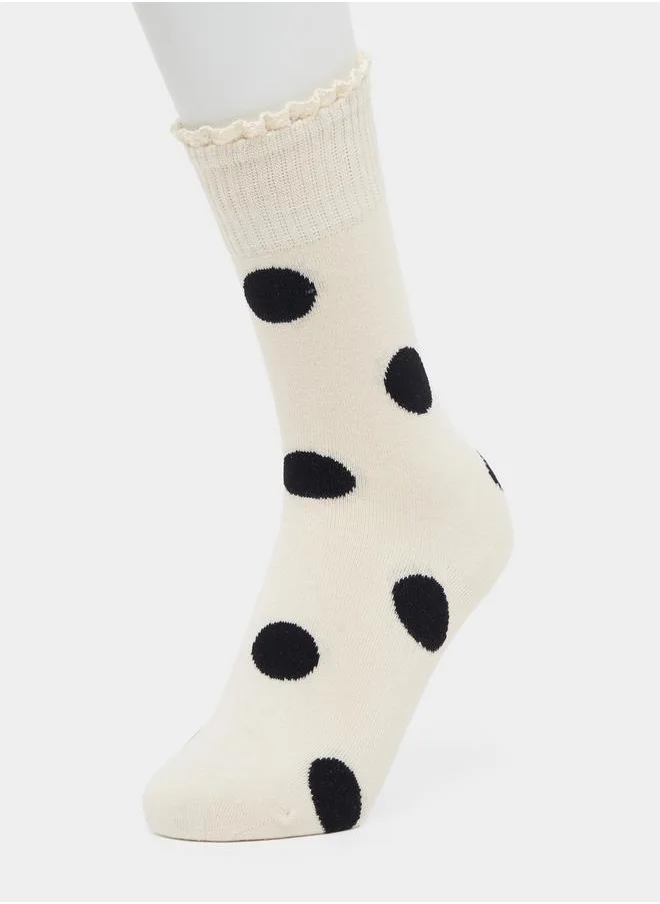 Styli Pack of 3 - Polka Dot Crew Socks