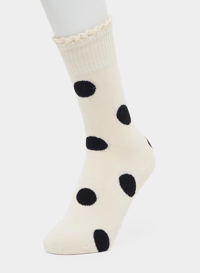 Styli Pack of 3 - Polka Dot Crew Socks - Image 2