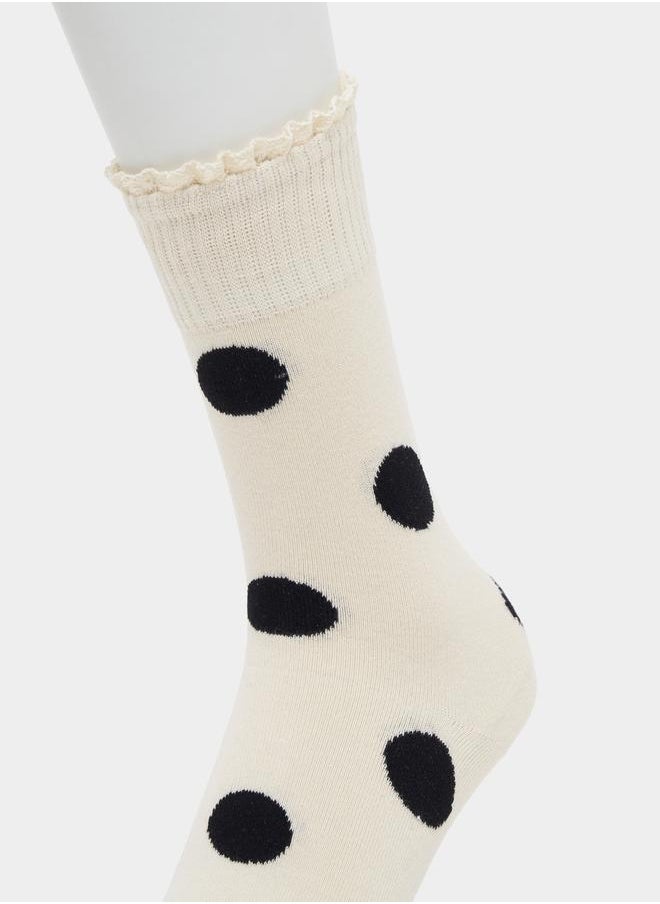 Pack of 3 - Polka Dot Crew Socks - pzsku/ZA0D5F1265C3DC82E3B45Z/45/_/1734941310/6671517d-a020-4bf0-9238-85a9eb52788a