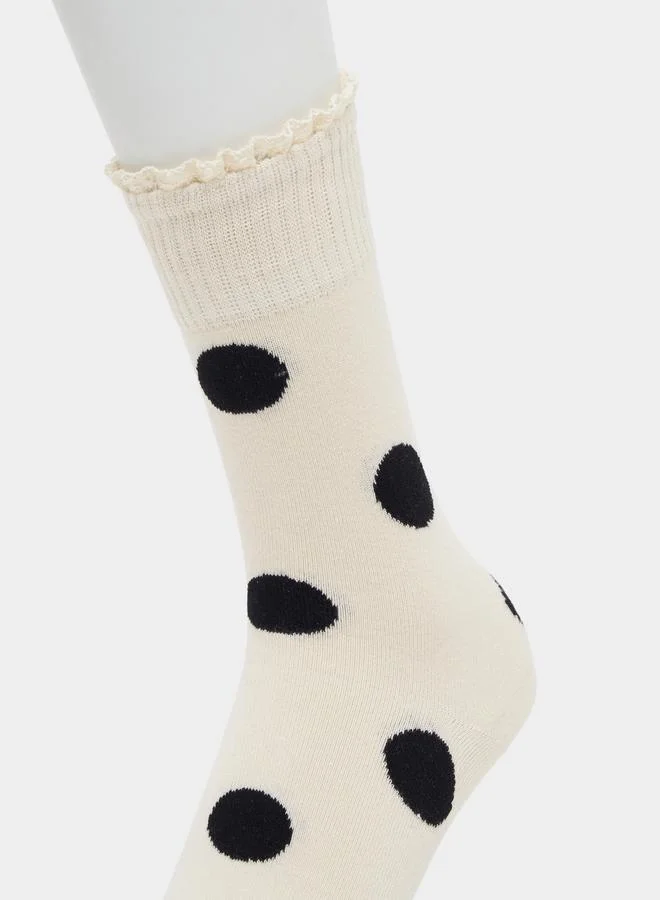 Styli Pack of 3 - Polka Dot Crew Socks
