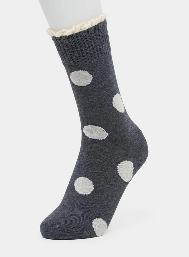 Styli Pack of 3 - Polka Dot Crew Socks