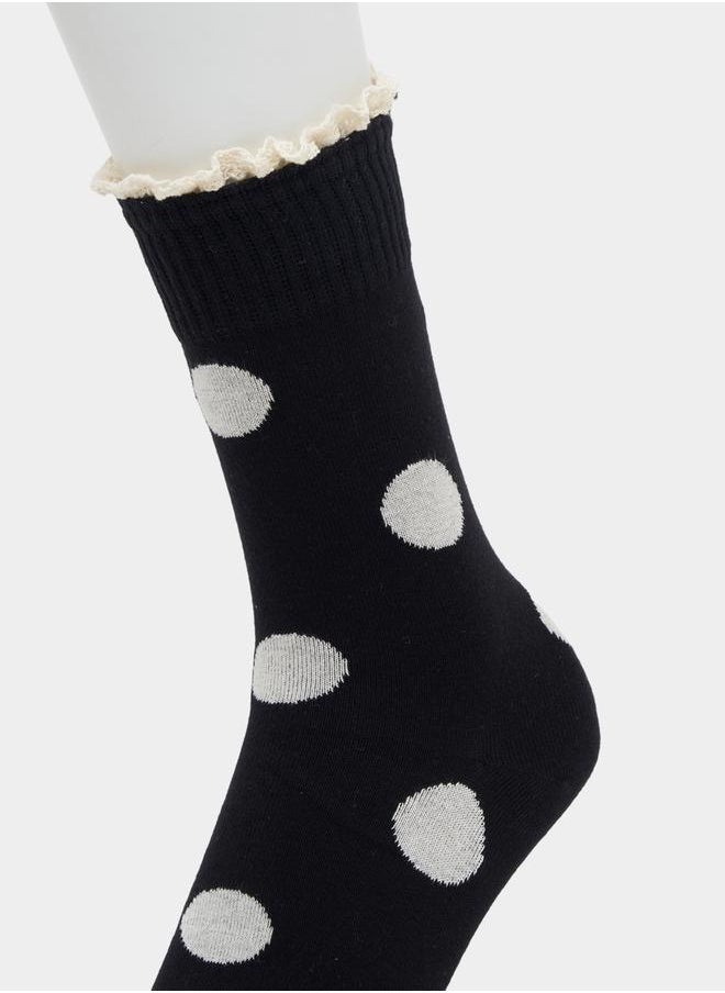 Pack of 3 - Polka Dot Crew Socks - pzsku/ZA0D5F1265C3DC82E3B45Z/45/_/1734941314/234ddacc-fd8f-4c7a-93e2-099ef2fe9faf