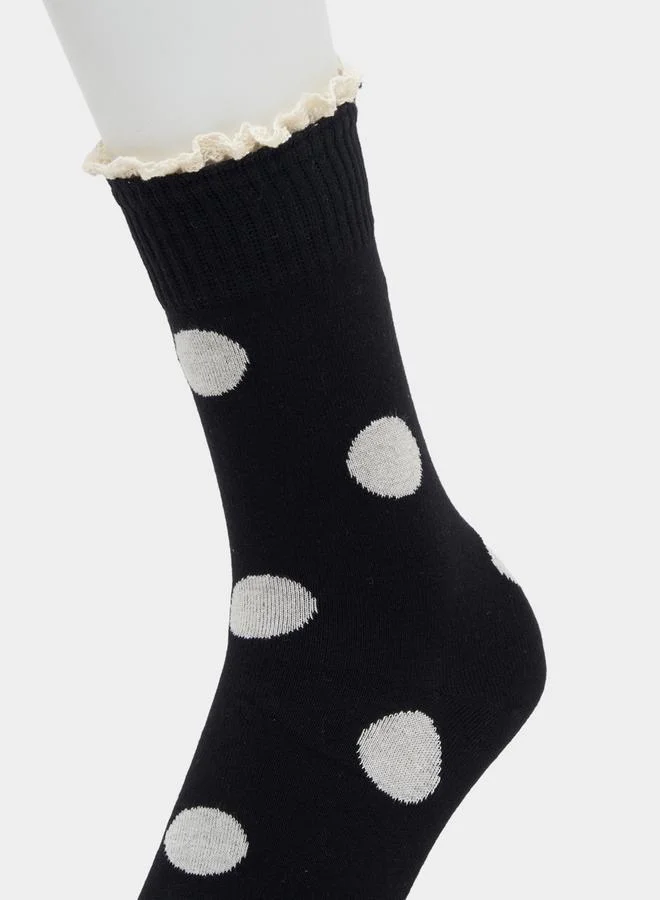 Styli Pack of 3 - Polka Dot Crew Socks