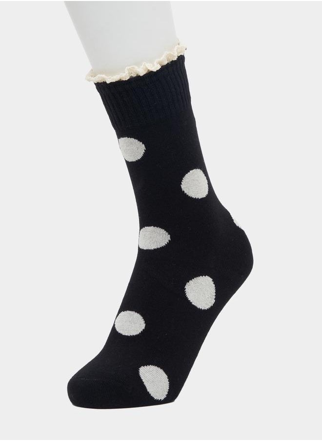 Pack of 3 - Polka Dot Crew Socks - pzsku/ZA0D5F1265C3DC82E3B45Z/45/_/1734941315/5f4070e2-59eb-4d8a-95b2-0b96b9095fc9