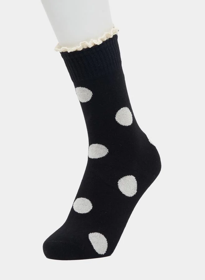 Styli Pack of 3 - Polka Dot Crew Socks