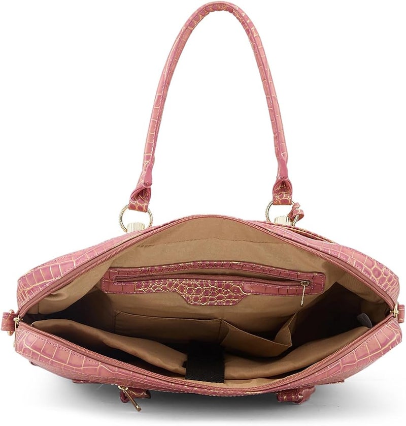 Caprese Miranda Women Handbag Women Laptop Bag Perfect For Daily Use Crossbody Ladies Shoulder Bag Large Pink - Image 4