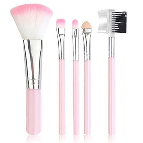 Shynora (2-Pack) Synthetic Bristles Mackup Brushes Set, Makeup Kit For Girls And Women For Daily Use (Pink, Set Of 5) - Image 2