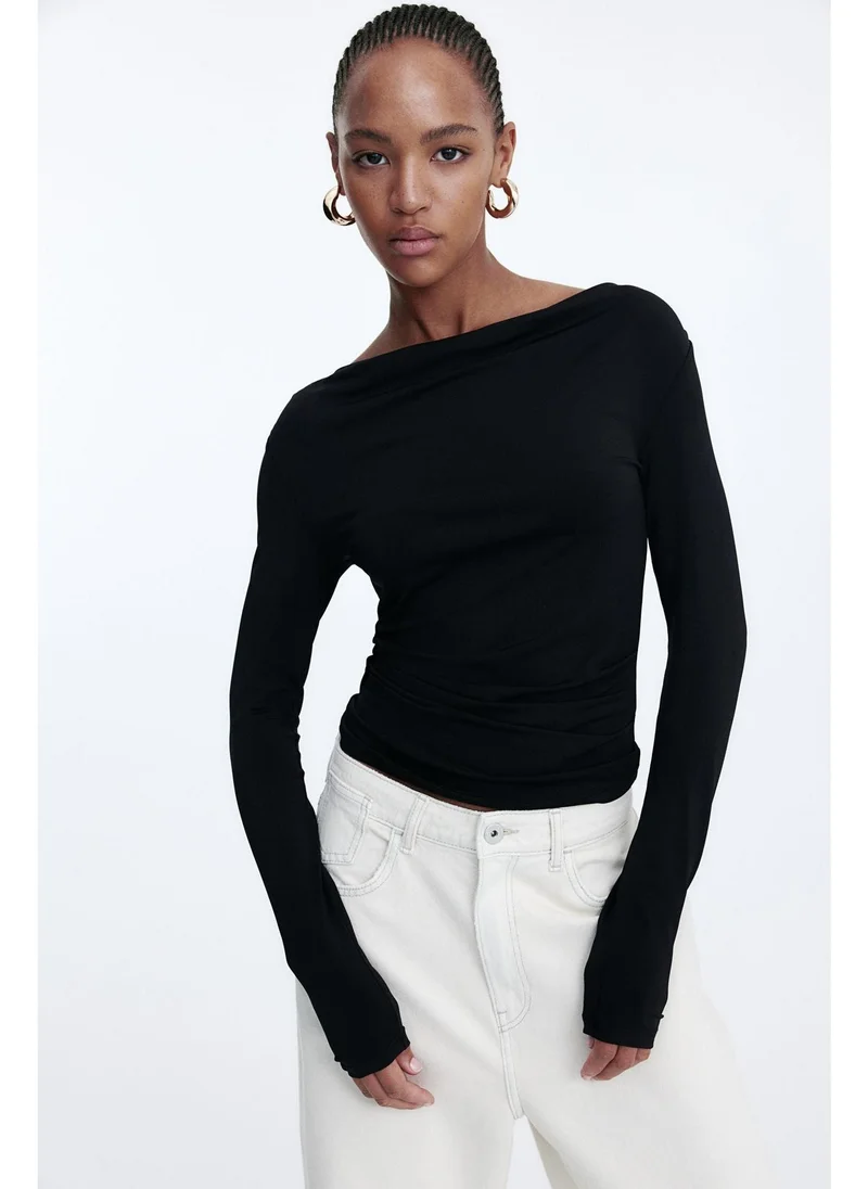 H&M Draped jersey top