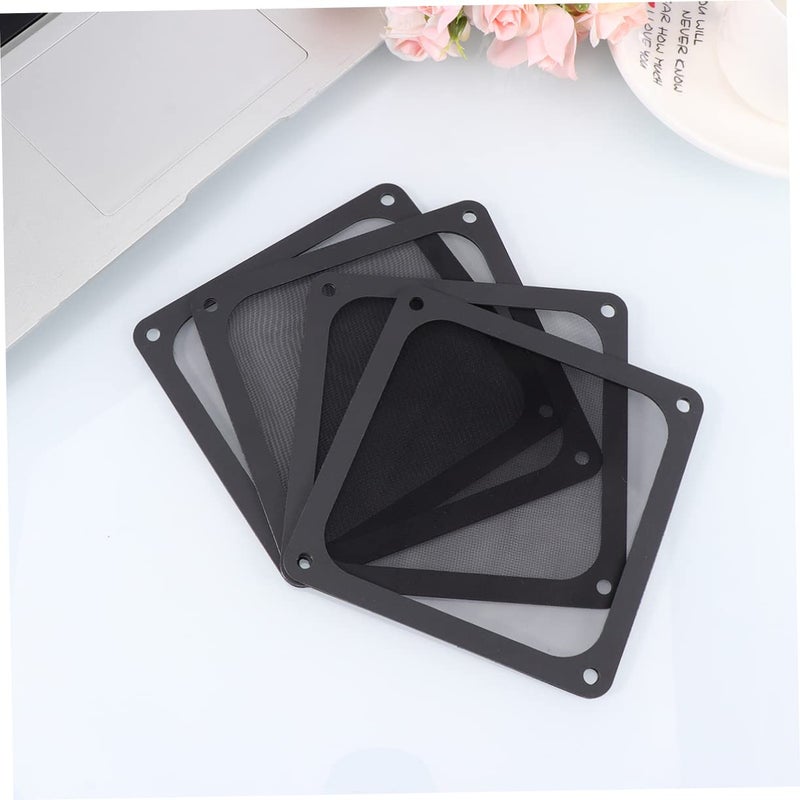 4Pcs 9X9CM Black PVC Mesh Dustproof Case Cover For Computer Fan And Electronic Devices - Image 5