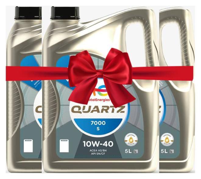 Pack of 3 QUARTZ 7000 10W-40 Synthetic Technology - 5 Liters