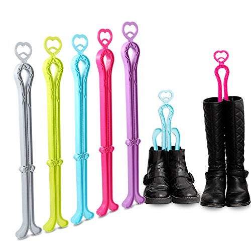 ONEDONE Folding Boot Shaper Boot Stands for Tall Boots Storage Boot holders Boots Knee High Shoes Clip Support Stand -5Pack - Image 1