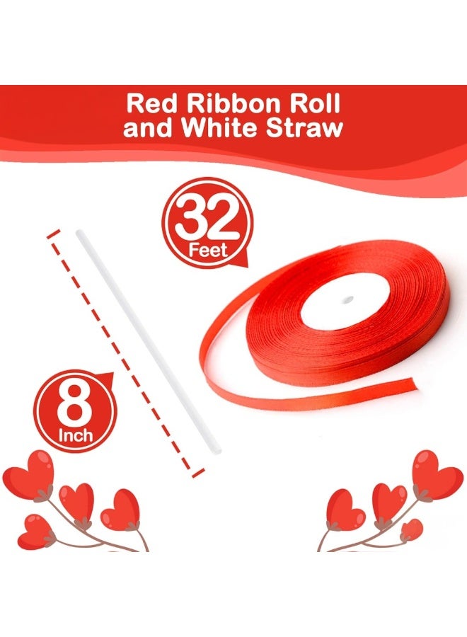 I Love You Balloons and Heart Balloons Kit – Pack of 28 – Valentines Day Decorations for Party | Valentines Day Balloons | Valentine Balloons | Pack of 10 Foil Mylar Red Heart Shaped Balloons 18 Inch - Image 4
