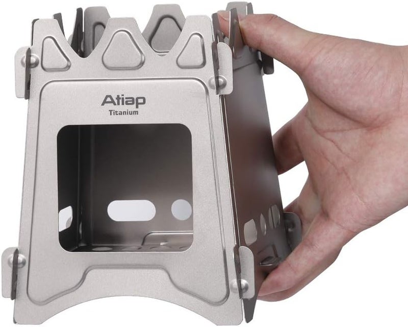ATiAP Lightweight Portable backpack stoves for hiking Titanium Wood Stove - Ultralight and Compact Stove for Backpacking, Camping, and Survival-for Wood Burning Camping solo stove - Image 2