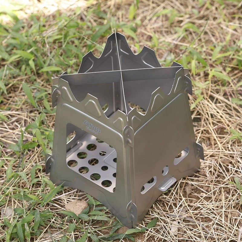 ATiAP Lightweight Portable backpack stoves for hiking Titanium Wood Stove - Ultralight and Compact Stove for Backpacking, Camping, and Survival-for Wood Burning Camping solo stove - Image 5