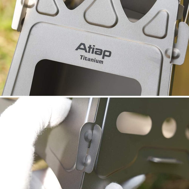 ATiAP Lightweight Portable backpack stoves for hiking Titanium Wood Stove - Ultralight and Compact Stove for Backpacking, Camping, and Survival-for Wood Burning Camping solo stove - Image 4