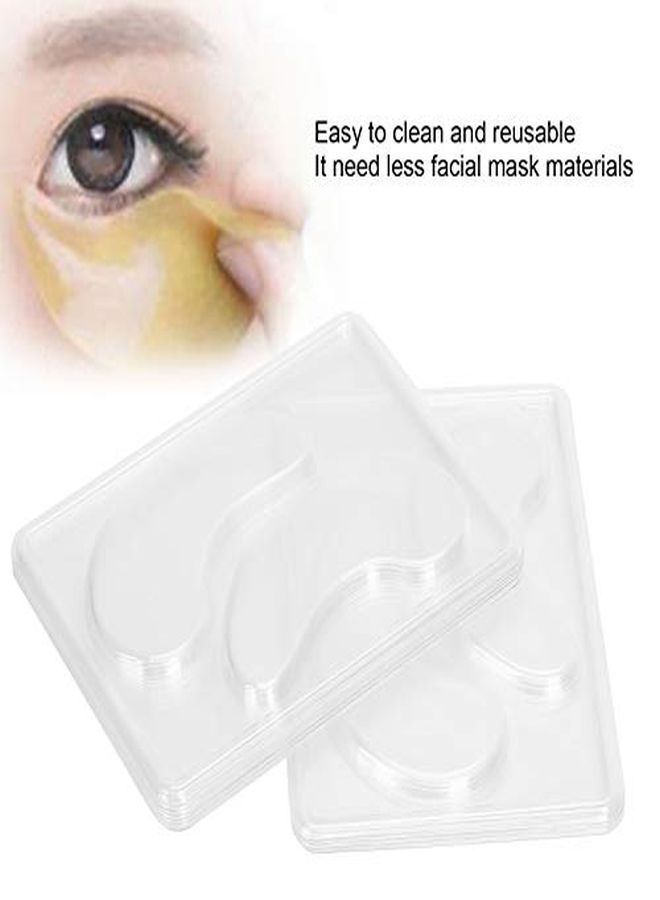 Sonew Eyes Mask Mold, 25Pcs Transparent Diy Eye Mask Mold Portable Reusable Eye Mask Patch Tray Plate Set - Image 3