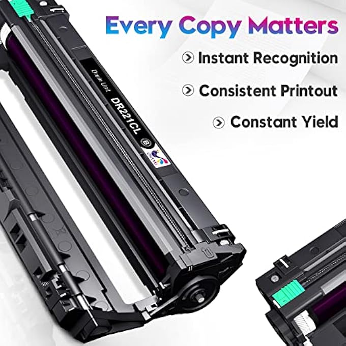 COMPATIBLE DR221 DRUM UNIT (NOT TONER) REPLACEMENT FOR BROTHER DR221CL DR-221CL DR221 DR 221 CL FOR BROTHER MFC-9130CW MFC-9330CW HL-3170CDW HL-3180CDW HL-3140CW MFC-9340CDW PRINTER (4 PACK) - Image 2