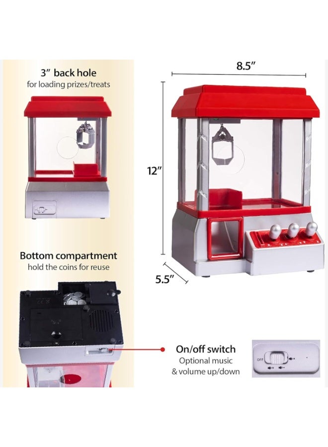 MAGIC VAULT Claw Machine Arcade Game for Kids – Mini Candy Grabber Prize Dispenser Vending Toy with Lights & Music – USB & Battery Powered Sweet Grabber Machine for Parties, Birthdays Gifts Boy - Image 2