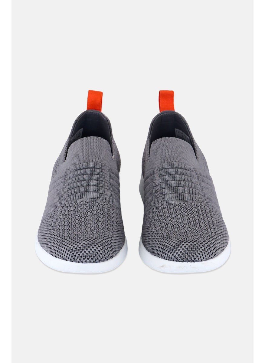 clarks Kids Girl Ezra Walk Slip On Causal Shoes, Grey/White/Orange  - Image 4