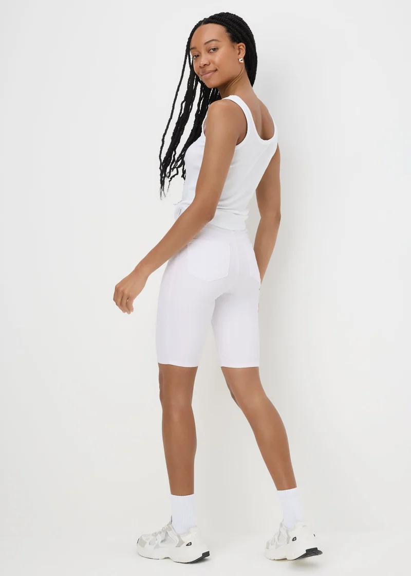 Matalan White Rosie Knee Length Shorts