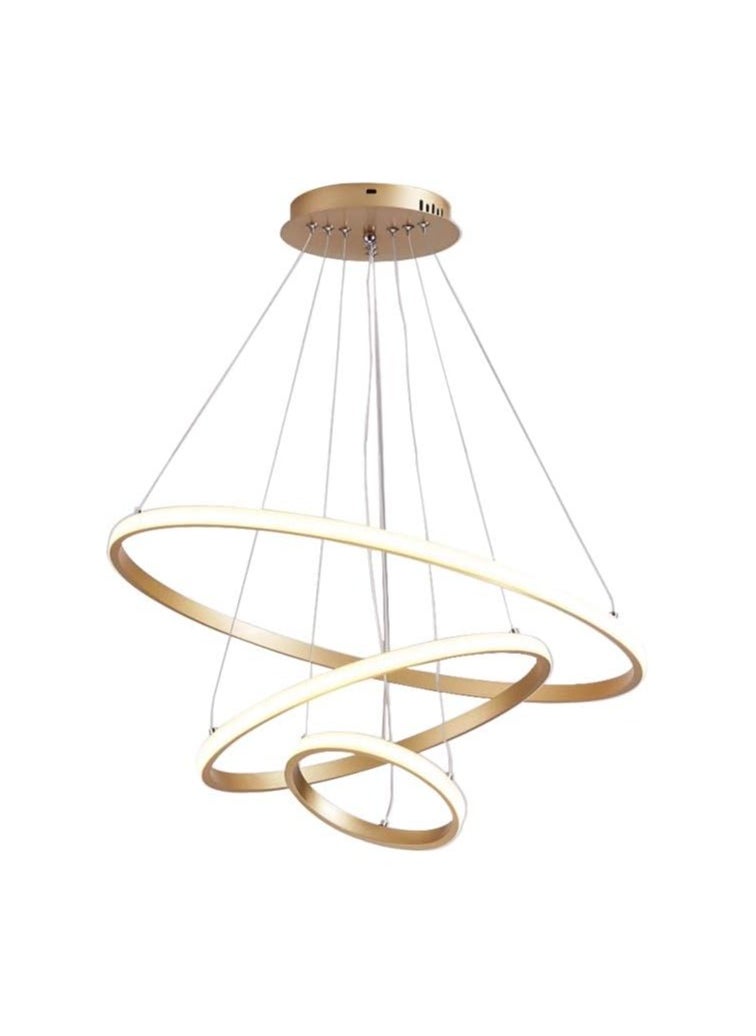 RATSAW Smart Modern LED Pendant Light 3 Rings Chandeliers Dimmable Contemporary Circular BT Wireless Smart APP 3 Color in 1 72W Chandelier Ceiling Pendant Light  - Image 2