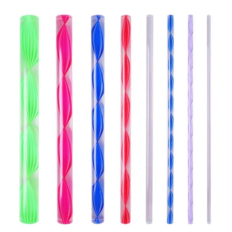 eS³kube eSkube 13 Pcs Set of Mandala Rock Dotting Tools Nail Art Painting Tools Set includes 5 Pieces Multi Color Stylus Pens and 8 Sizes Flat Head Multi Color Acrylic Dotting Rods for DIY - Image 3