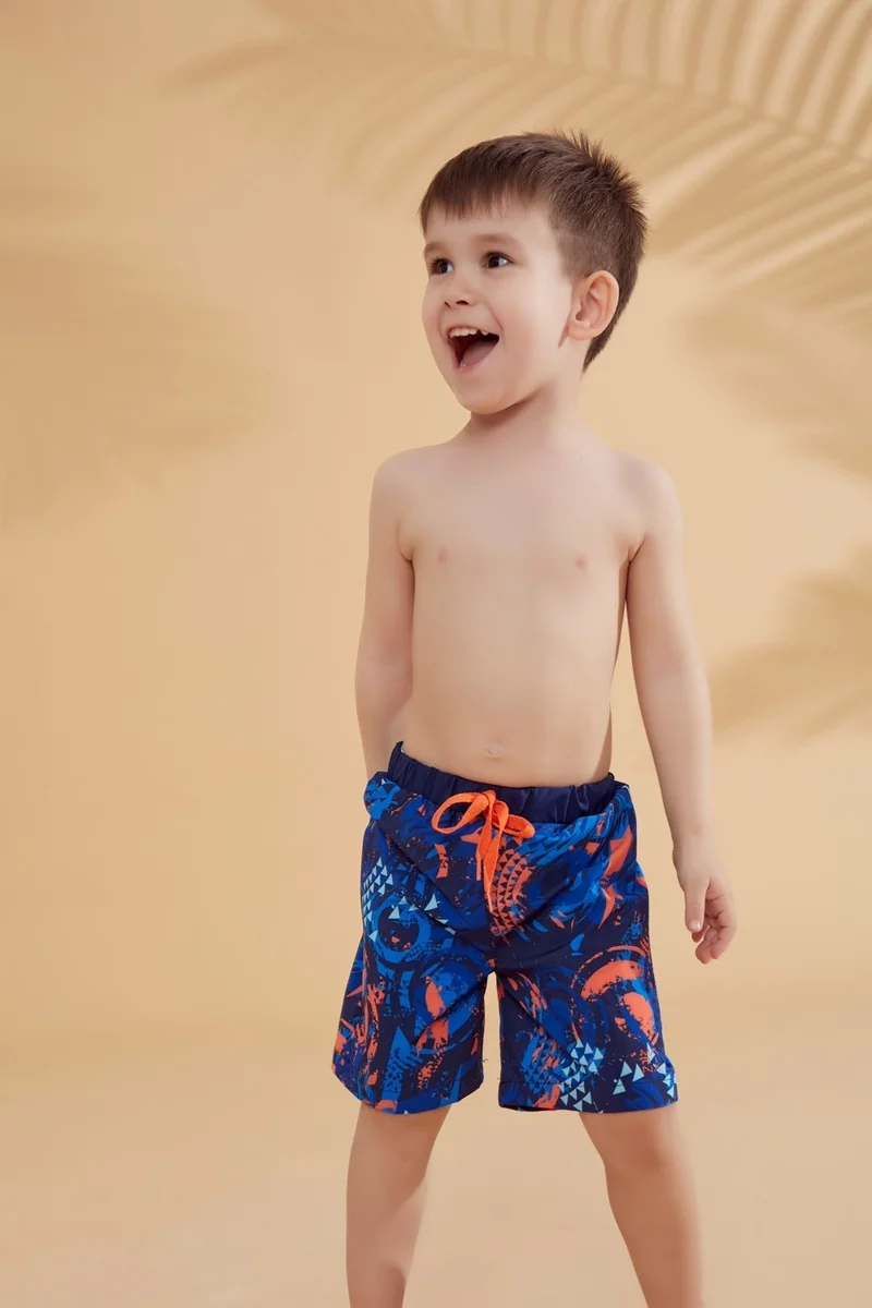 Marina Navy Blue Patterned Boy Shorts B2362