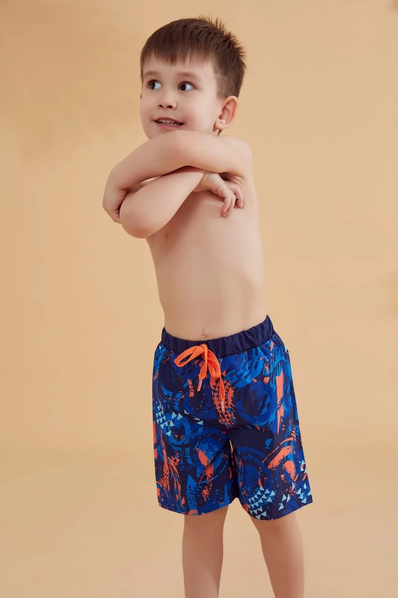 Marina Navy Blue Patterned Boy Shorts B2362