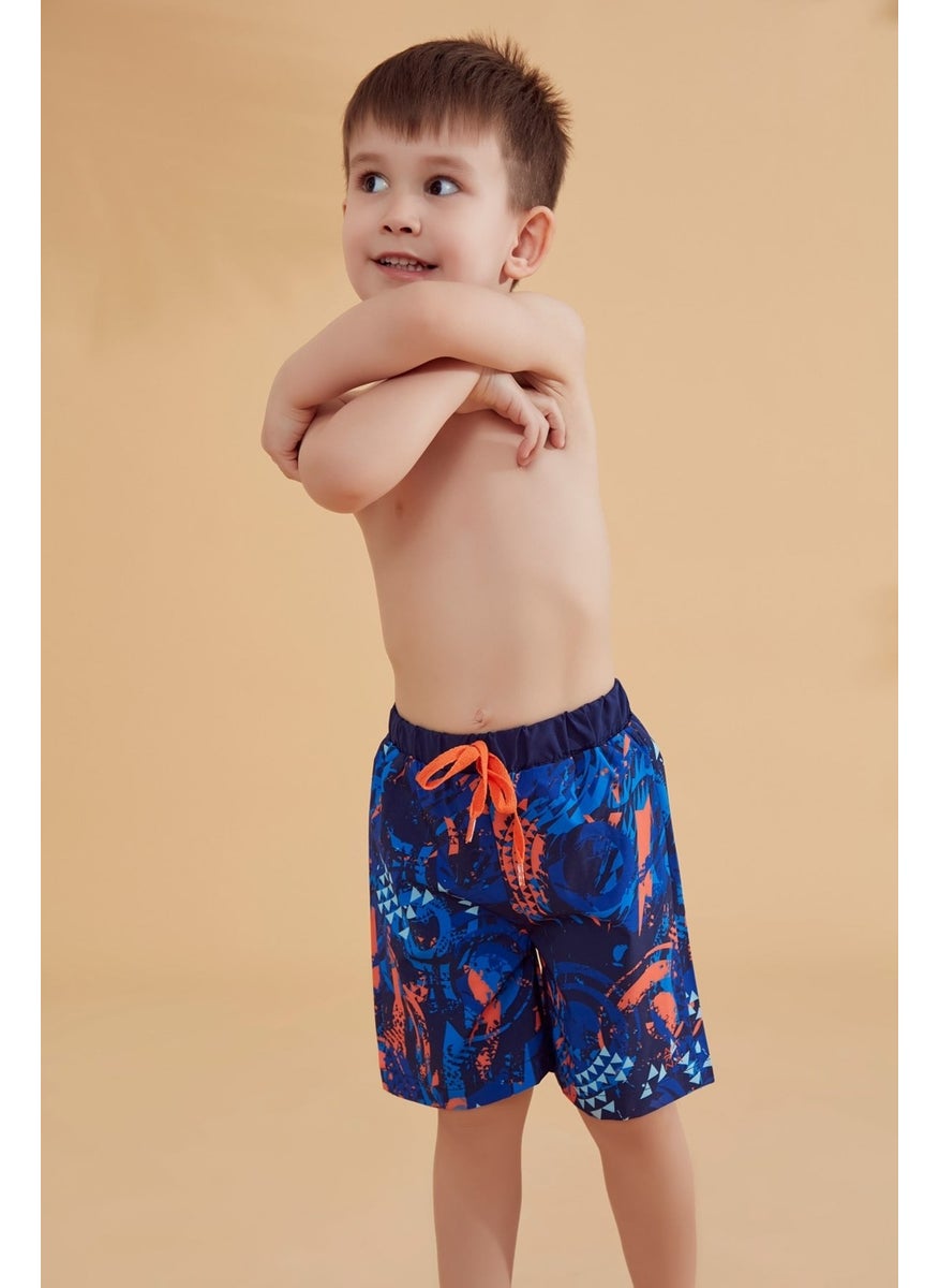 Marina Navy Blue Patterned Boy Shorts B2362  - Image 2