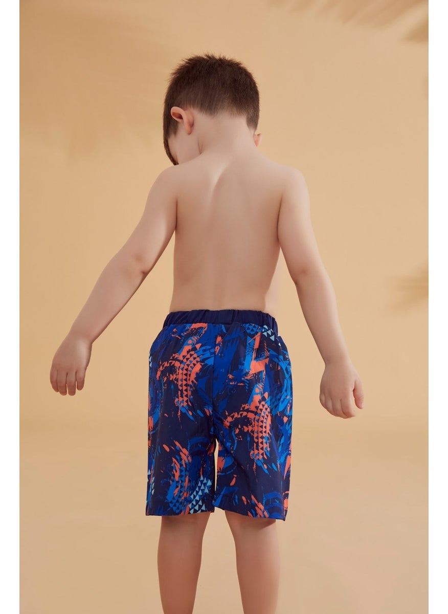 Marina Navy Blue Patterned Boy Shorts B2362  - Image 3
