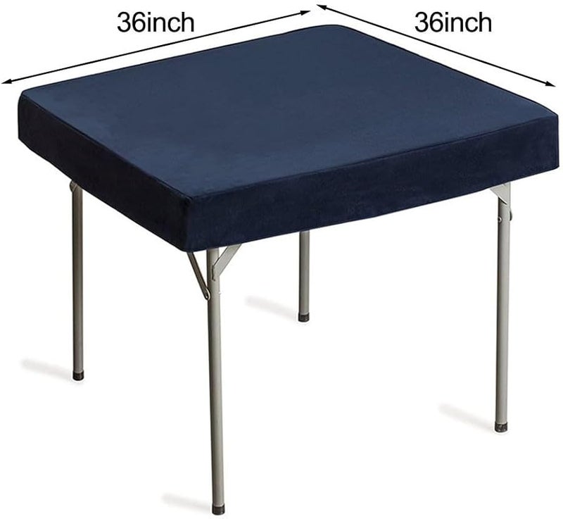 Navy Blue 36x36 Inch Folding Felt Table Cover For Poker Card Games And Board Games - Image 3