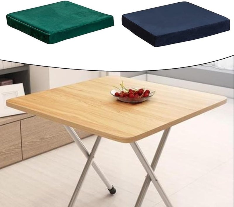 Navy Blue 36x36 Inch Folding Felt Table Cover For Poker Card Games And Board Games - Image 5