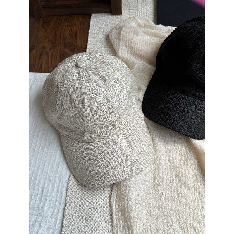 Linen Baseball Cap Breathable Sun Protection Casual Hat - Image 4