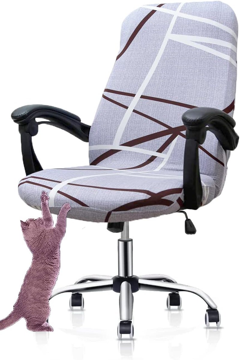 Deisy Dee Computer Office Chair Covers for Stretch Universal Rotating Chair Desk Chairs ONLY Chair Covers (F, Medium) - Image 1