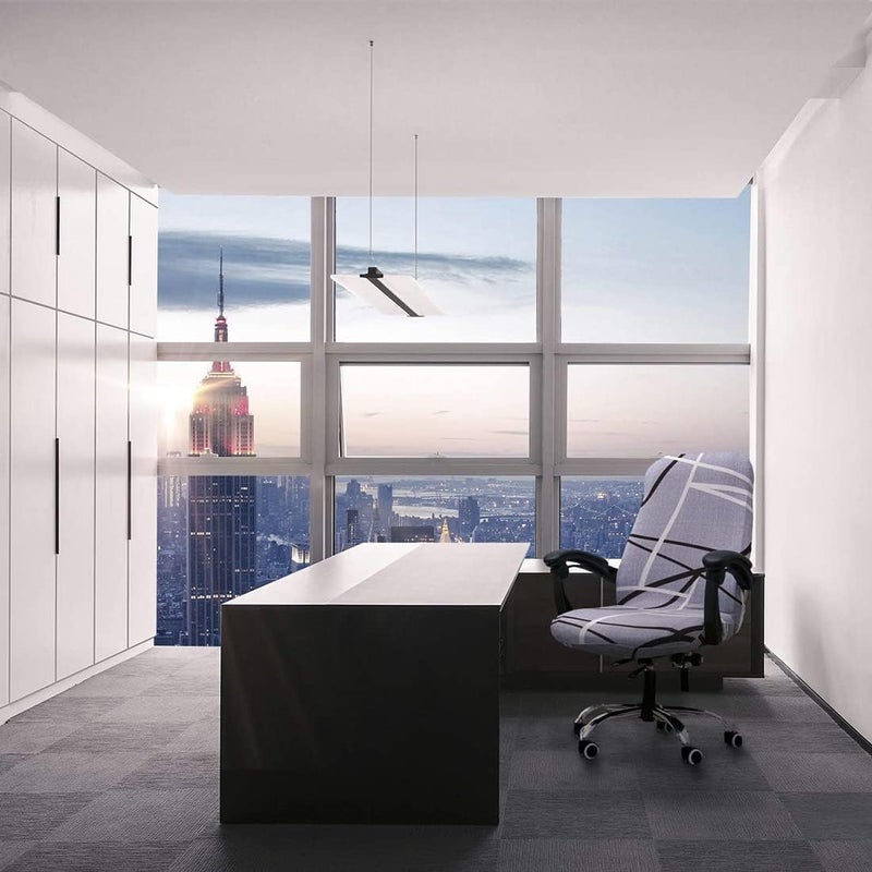 Deisy Dee Computer Office Chair Covers for Stretch Universal Rotating Chair Desk Chairs ONLY Chair Covers (F, Medium) - Image 2