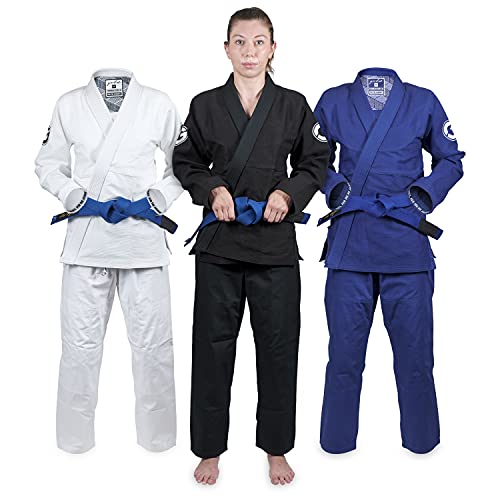 Gold BJJ Foundation Womens Gi Jiu Jitsu Gi for Women IBJJF Competition Legal Womens BJJ Gi Black F1
